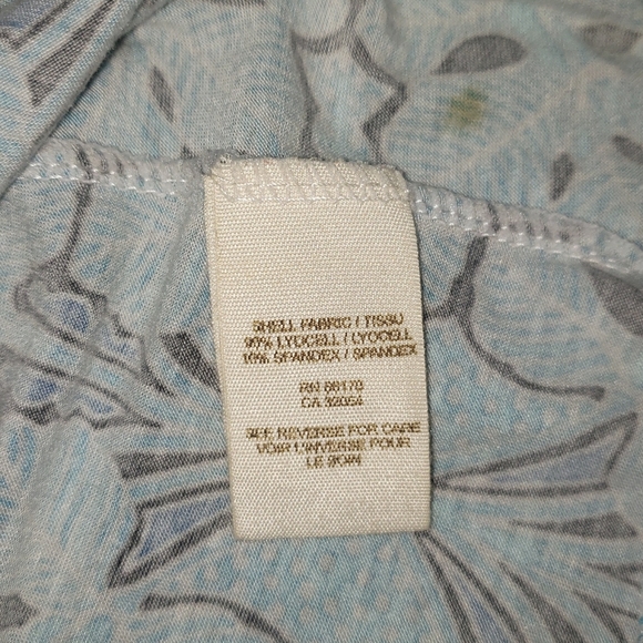 Free People Floral Boho Button Up Back Sleeveless Stretch Blue Mini Dress Size 6 - Picture 15 of 16